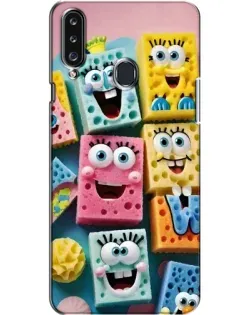Чехол для Samsung Galaxy A20s (A207) с картинкой «Цветные губки»