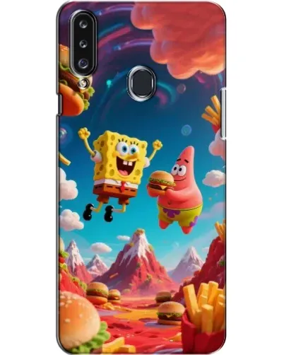 Чехол для Samsung Galaxy A20s (A207) с картинкой «Космический фастфуд»