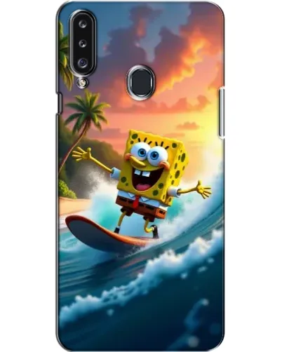Чехол для Samsung Galaxy A20s (A207) с картинкой «Губка Боб серфингист»