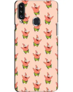 Чехол для Samsung Galaxy A20s (A207) с картинкой «Патрик Стар паттерн»
