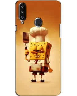 Чехол для Samsung Galaxy A20s (A207) с картинкой «Губка Боб повар»