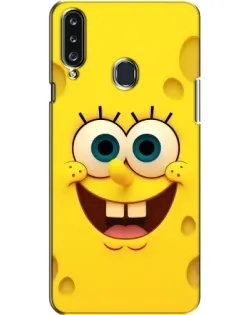 Чехол для Samsung Galaxy A20s (A207) с картинкой «Губка Боб улыбка»