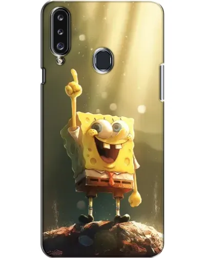 Чехол для Samsung Galaxy A20s (A207) с картинкой «Сияющий Спанч Боб»