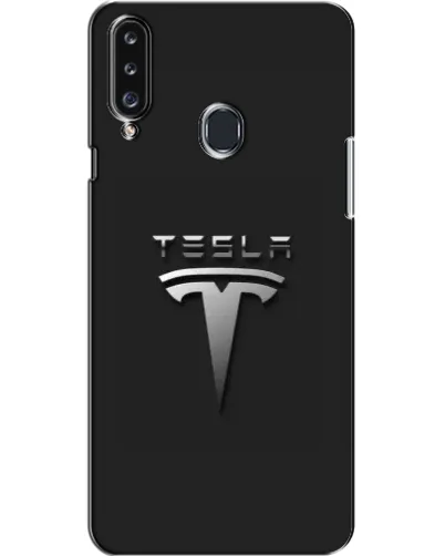 Чехол для Samsung Galaxy A20s (A207) с картинкой «Стальной логотип Tesla» Чехол для Samsung Galaxy A20s (A207) с картинкой «Стальной логотип Tesla»