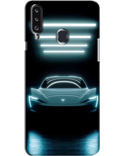 Чехол для Samsung Galaxy A20s (A207) с картинкой «Tesla в неоне» Чехол для Samsung Galaxy A20s (A207) с картинкой «Tesla в неоне»