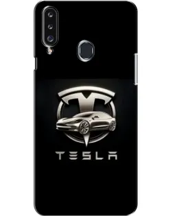 Чехол для Samsung Galaxy A20s (A207) с картинкой «Tesla — серебристое авто» Чехол для Samsung Galaxy A20s (A207) с картинкой «Tesla — серебристое авто»