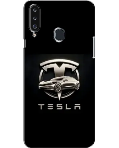 Чехол для Samsung Galaxy A20s (A207) с картинкой «Tesla — серебристое авто» Чехол для Samsung Galaxy A20s (A207) с картинкой «Tesla — серебристое авто»