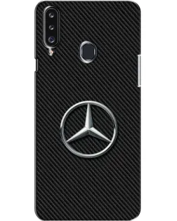 Чехол для Samsung Galaxy A20s (A207) с картинкой «Карбоновый Mercedes стиль»