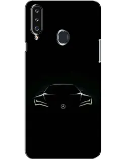 Чехол для Samsung Galaxy A20s (A207) с картинкой «Mercedes — силуэт авто»