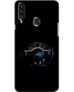 Чехол для Samsung Galaxy A20s (A207) с картинкой «Салон Audi — руль»