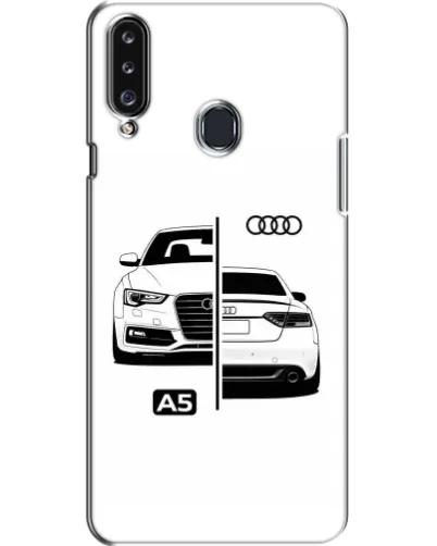 Чехол для Samsung Galaxy A20s (A207) с картинкой «Audi — контрастный дизайн»