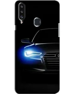 Чехол для Samsung Galaxy A20s (A207) с картинкой «Неоновый взгляд Audi»