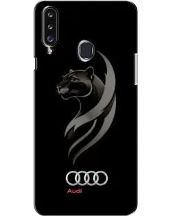Чехол для Samsung Galaxy A20s (A207) с картинкой «Графика — пантера и Audi»