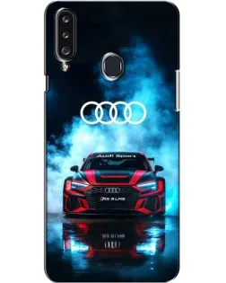 Чехол для Samsung Galaxy A20s (A207) с картинкой «Audi Sport — неон»
