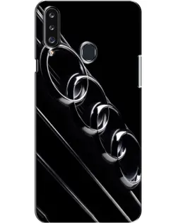 Чехол для Samsung Galaxy A20s (A207) с картинкой «Audi — абстрактные кольца»
