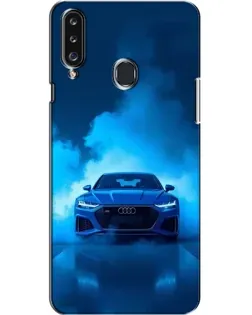 Чехол для Samsung Galaxy A20s (A207) с картинкой «Audi — голубая энергия»