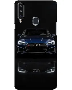 Чехол для Samsung Galaxy A20s (A207) с картинкой «Audi — ночное отражение»