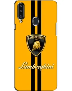 Чехол для Samsung Galaxy A20s (A207) с картинкой «Lamborghini Stripe желтый»