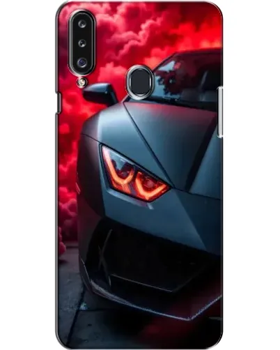 Чехол для Samsung Galaxy A20s (A207) с картинкой «Lamborghini красное сияние»