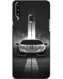Чехол для Samsung Galaxy A20s (A207) с картинкой «Lamborghini симметрия дорог»