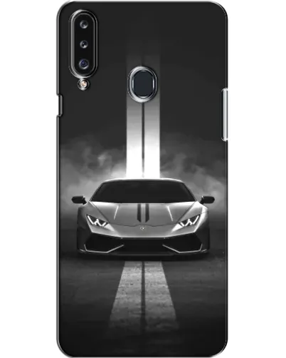 Чехол для Samsung Galaxy A20s (A207) с картинкой «Lamborghini симметрия дорог»