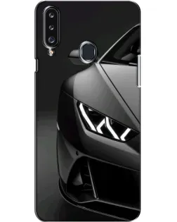 Чехол для Samsung Galaxy A20s (A207) с картинкой «Lamborghini фары детализация»