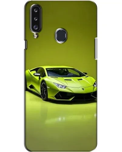 Чехол для Samsung Galaxy A20s (A207) с картинкой «Салатовый Lamborghini Huracan»