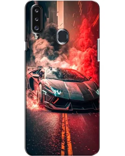 Чехол для Samsung Galaxy A20s (A207) с картинкой «Lamborghini красный дым»