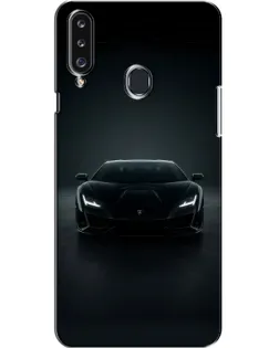 Чехол для Samsung Galaxy A20s (A207) с картинкой «Черный Lamborghini Aventador»