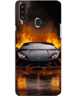 Чехол для Samsung Galaxy A20s (A207) с картинкой «Lamborghini в огне»
