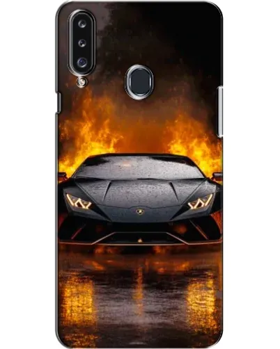 Чехол для Samsung Galaxy A20s (A207) с картинкой «Lamborghini в огне»