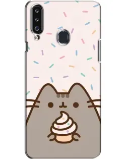 Чехол для Samsung Galaxy A20s (A207) с картинкой «Пушин с кексом»