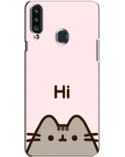 Чехол для Samsung Galaxy A20s (A207) с картинкой «Пушин говорит Hi»