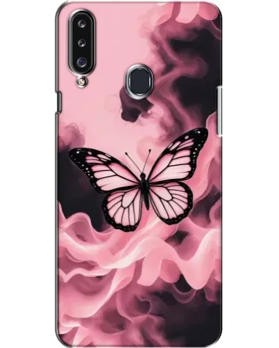 Чехол для Samsung Galaxy A20s (A207) с картинкой «Бабочка в дыму»