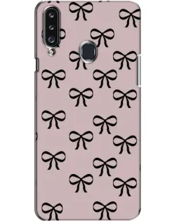 Чехол для Samsung Galaxy A20s (A207) с картинкой «Черные бантики»