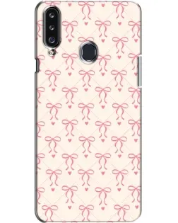Чехол для Samsung Galaxy A20s (A207) с картинкой «Розовые бантики Coquette»