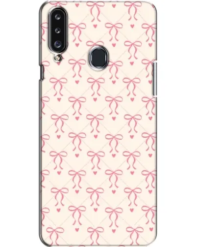 Чехол для Samsung Galaxy A20s (A207) с картинкой «Розовые бантики Coquette»