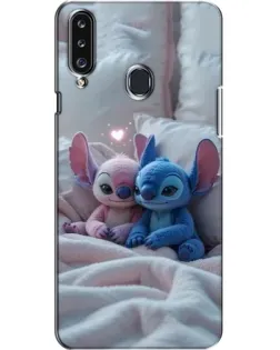 Чехол для Samsung Galaxy A20s (A207) с картинкой «Плюшевые Стич Ангел»