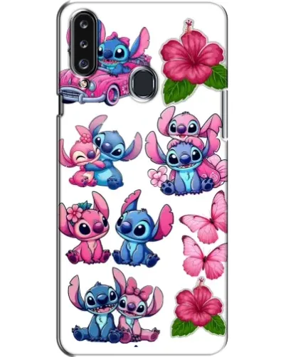 Чехол для Samsung Galaxy A20s (A207) с картинкой «Стикеры Stitch и Angel»