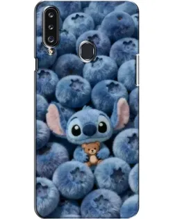 Чехол для Samsung Galaxy A20s (A207) с картинкой «Стич и голубика»