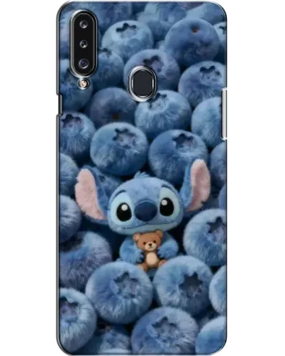 Чехол для Samsung Galaxy A20s (A207) с картинкой «Стич и голубика»