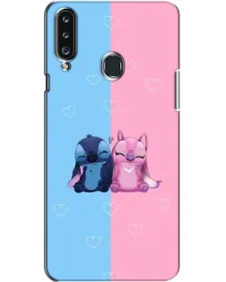 Чехол для Samsung Galaxy A20s (A207) с картинкой «Stitch и Angel Love»