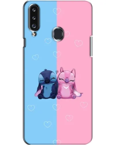 Чехол для Samsung Galaxy A20s (A207) с картинкой «Stitch и Angel Love»