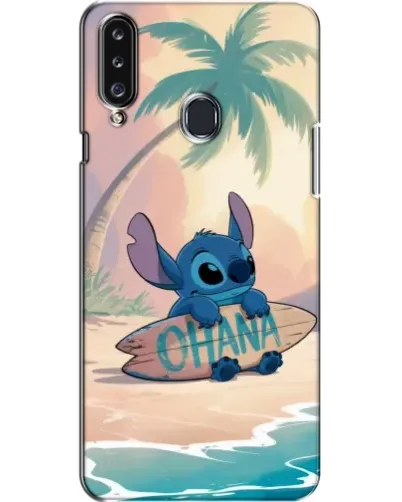 Чехол для Samsung Galaxy A20s (A207) с картинкой «Стич на серфе»