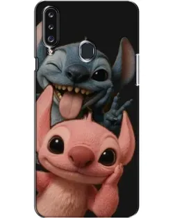 Чехол для Samsung Galaxy A20s (A207) с картинкой «Стич и Ангел»