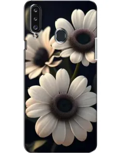 Чехол для Samsung Galaxy A20s (A207) с картинкой «Белые маргаритки макро»