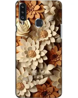 Чехол для Samsung Galaxy A20s (A207) с картинкой «Бежевый флористический декор»