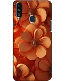 Чехол для Samsung Galaxy A20s (A207) с картинкой «Оранжевый макро цветок»