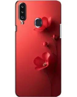 Чехол для Samsung Galaxy A20s (A207) с картинкой «Маковые соцветия»