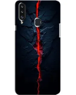 Чехол для Samsung Galaxy A20s (A207) с картинкой «Kрасная лавовая трещина»